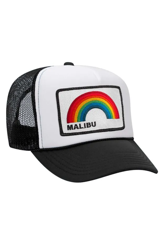 Malibu Rainbow Trucker Hat WomenMen Aviator Nation Trucker Hats