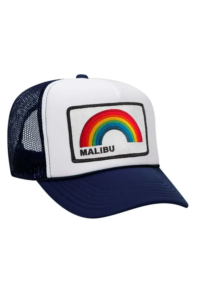 Malibu Rainbow Trucker Hat WomenMen Aviator Nation Trucker Hats