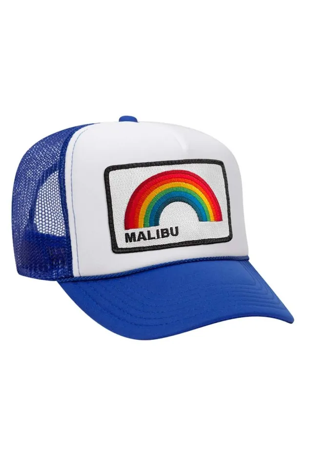 Malibu Rainbow Trucker Hat WomenMen Aviator Nation Trucker Hats