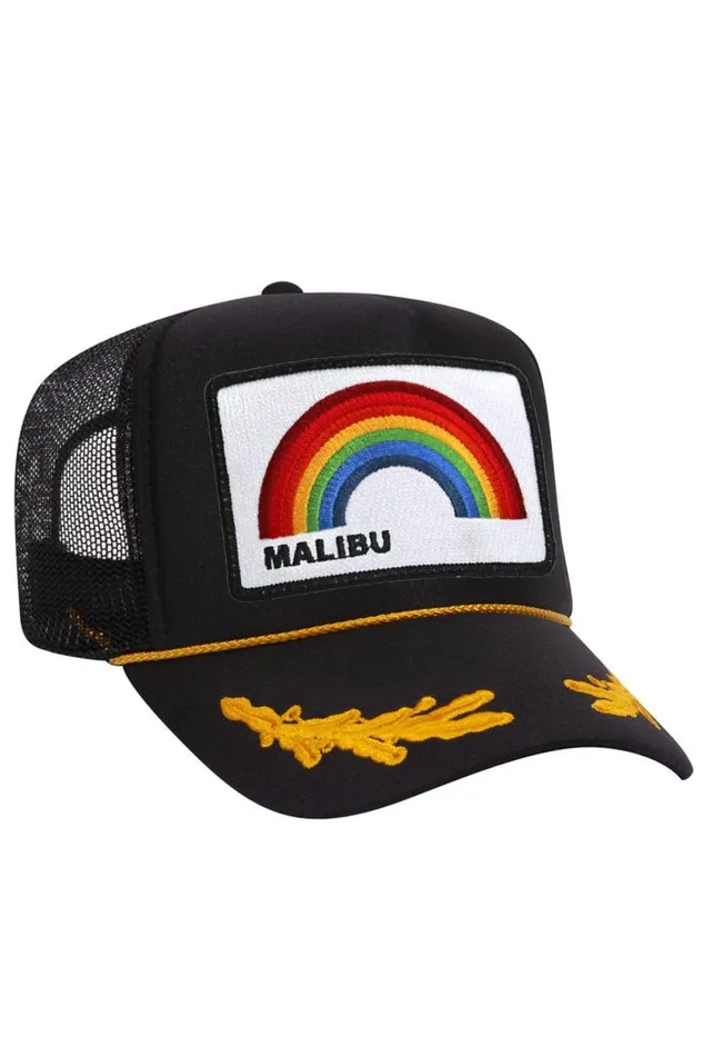 Malibu Rainbow Trucker Hat WomenMen Aviator Nation Trucker Hats