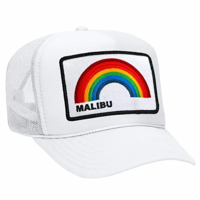Malibu Rainbow Trucker Hat WomenMen Aviator Nation Trucker Hats