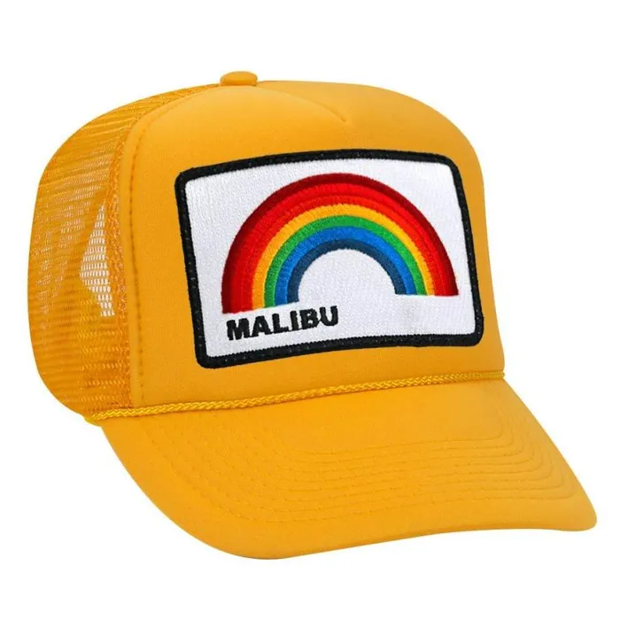Malibu Rainbow Trucker Hat WomenMen Aviator Nation Trucker Hats