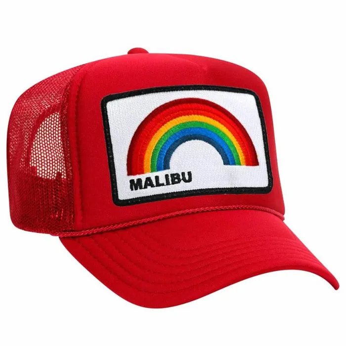 Malibu Rainbow Trucker Hat WomenMen Aviator Nation Trucker Hats
