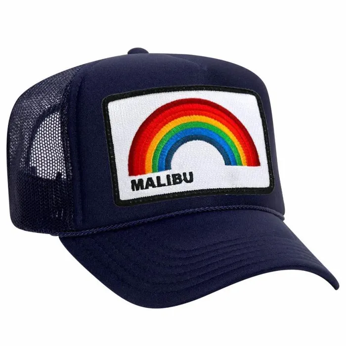 Malibu Rainbow Trucker Hat WomenMen Aviator Nation Trucker Hats
