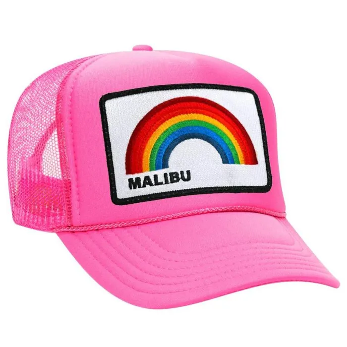 Malibu Rainbow Trucker Hat WomenMen Aviator Nation Trucker Hats
