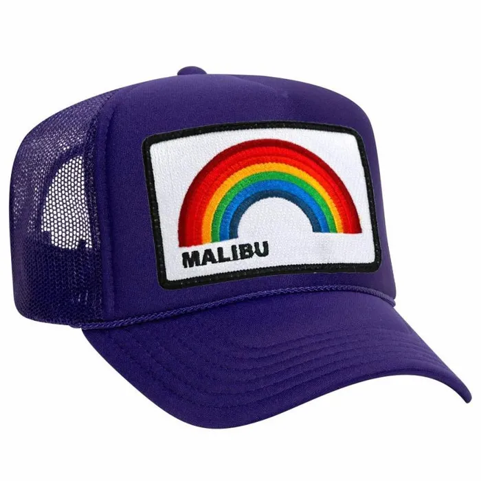 Malibu Rainbow Trucker Hat WomenMen Aviator Nation Trucker Hats