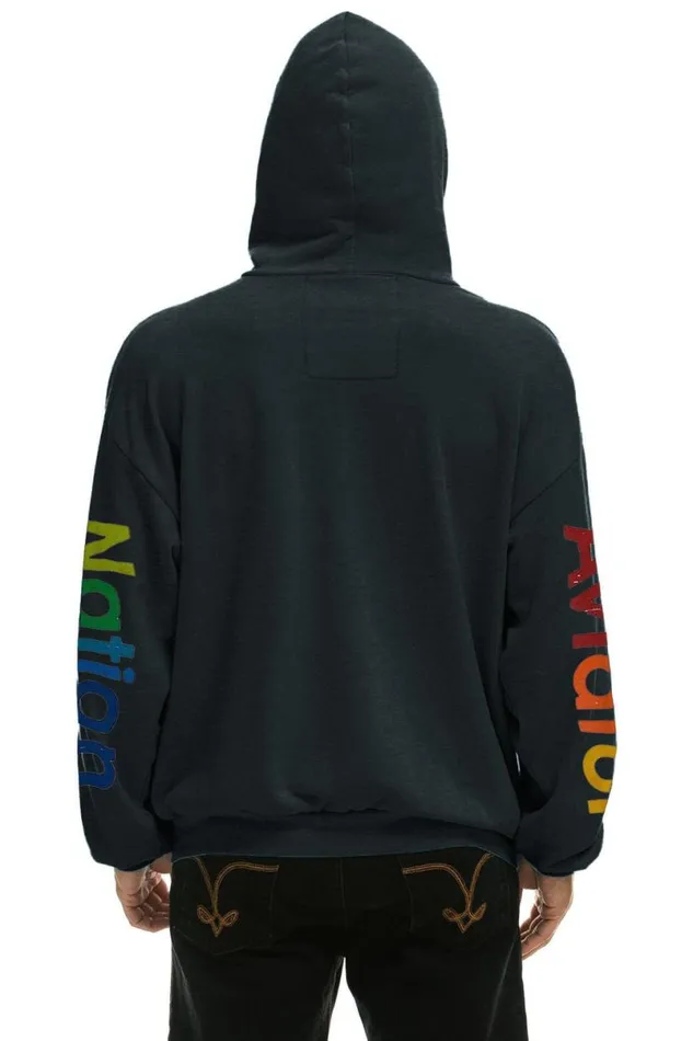 Manhattan Beach Relaxed Pullover Hoodie 8211 Charcoal WomenMen Aviator Nation Hoodies