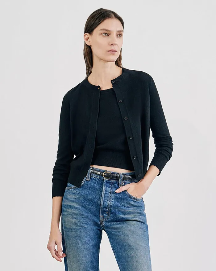 MARCH CARDIGAN Espresso Women Nili Lotan Knits and Sweaters