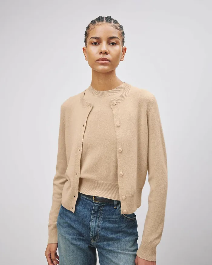 MARCH CARDIGAN Espresso Women Nili Lotan Knits and Sweaters