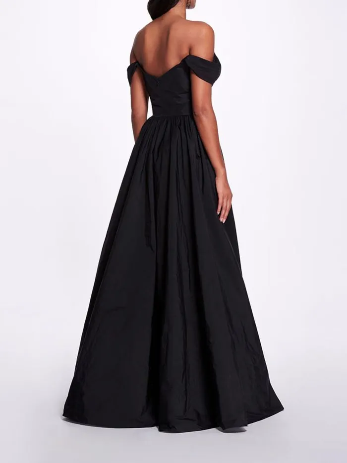 Marchesa Dresses Twist Taffeta Gown Black 8211 Women