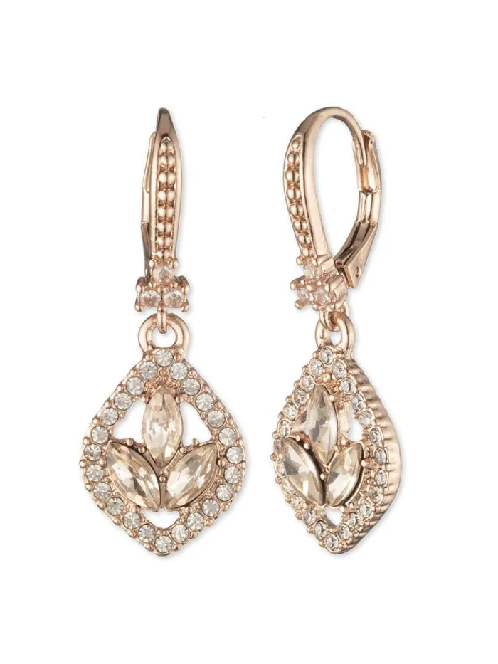 Marchesa Earrings Poised Rose Mini Drop Earring Rose Gold 8211 Jewelry