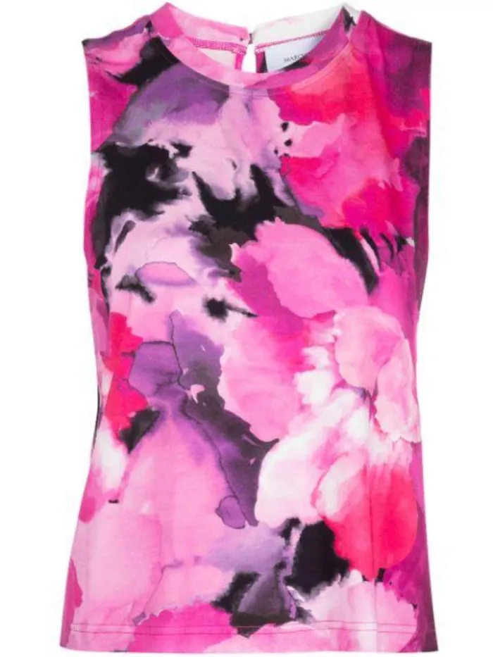 Marchesa Marchesa Active Casey Top Printed Raspberry Multi 8211 Women
