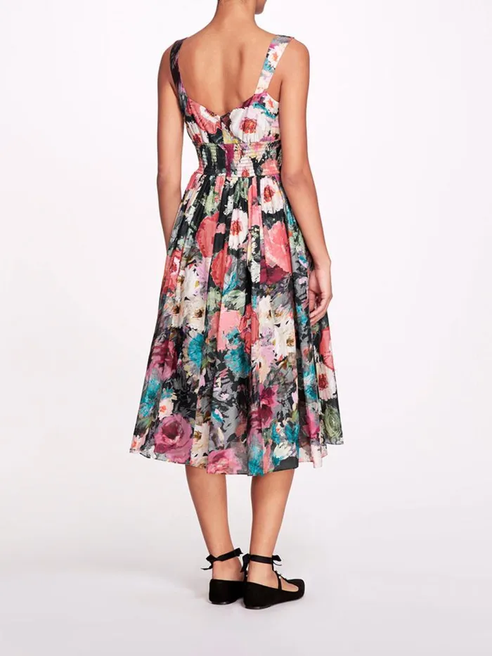 Marchesa Marchesa Rosa Betony Midi Black Multi 8211 Women