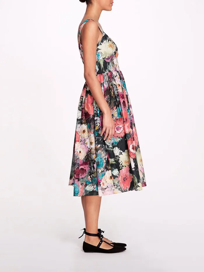 Marchesa Marchesa Rosa Betony Midi Black Multi 8211 Women