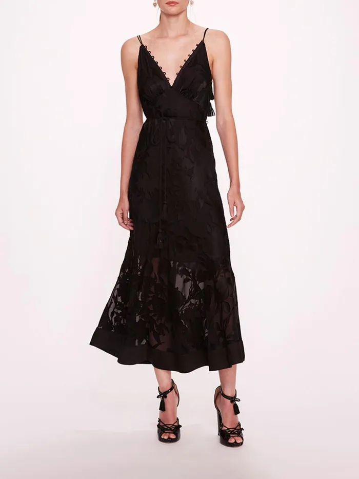 Marchesa Marchesa Rosa Niobe Slip Dress Black 8211 Women