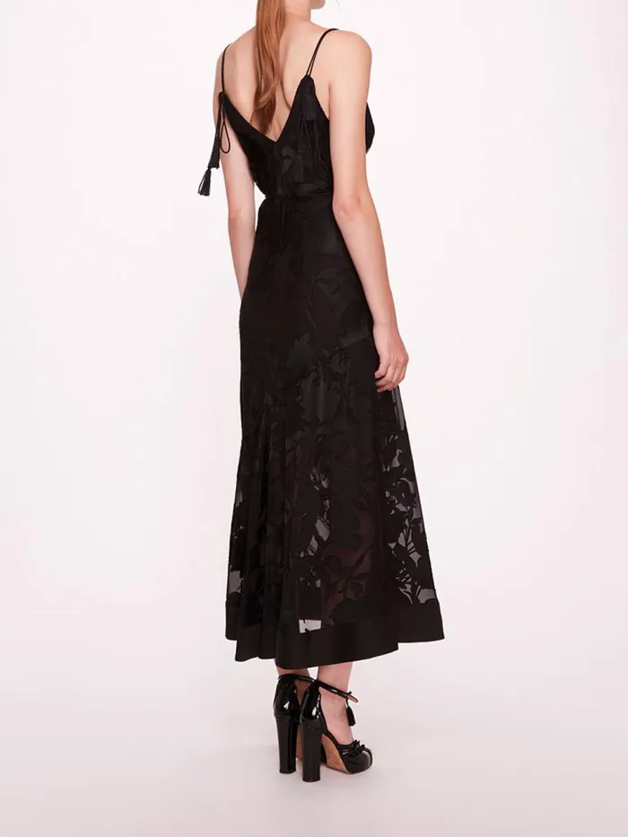 Marchesa Marchesa Rosa Niobe Slip Dress Black 8211 Women