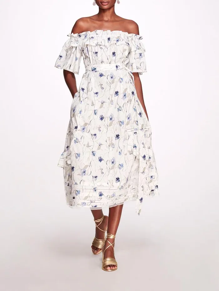 Marchesa Marchesa Rosa Rosie Ivory Navy 8211 Women