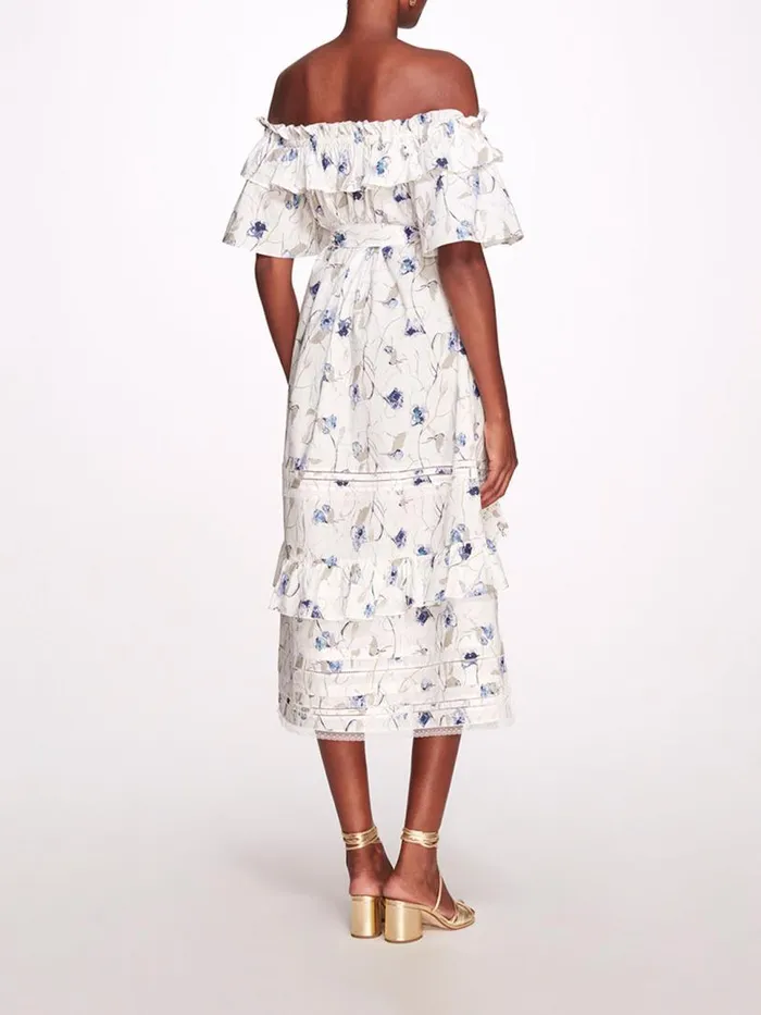 Marchesa Marchesa Rosa Rosie Ivory Navy 8211 Women