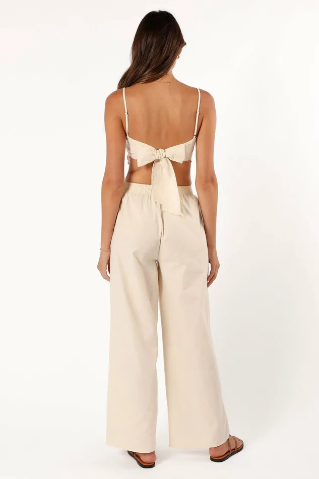 Matching Sets Women Elizabeth Pant Set Light Taupe Petal and Pup