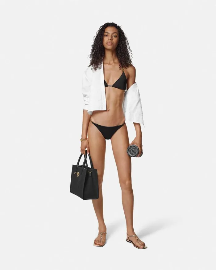 Medusa 03995 Bikini Bottoms Black Women Versace Swimwear