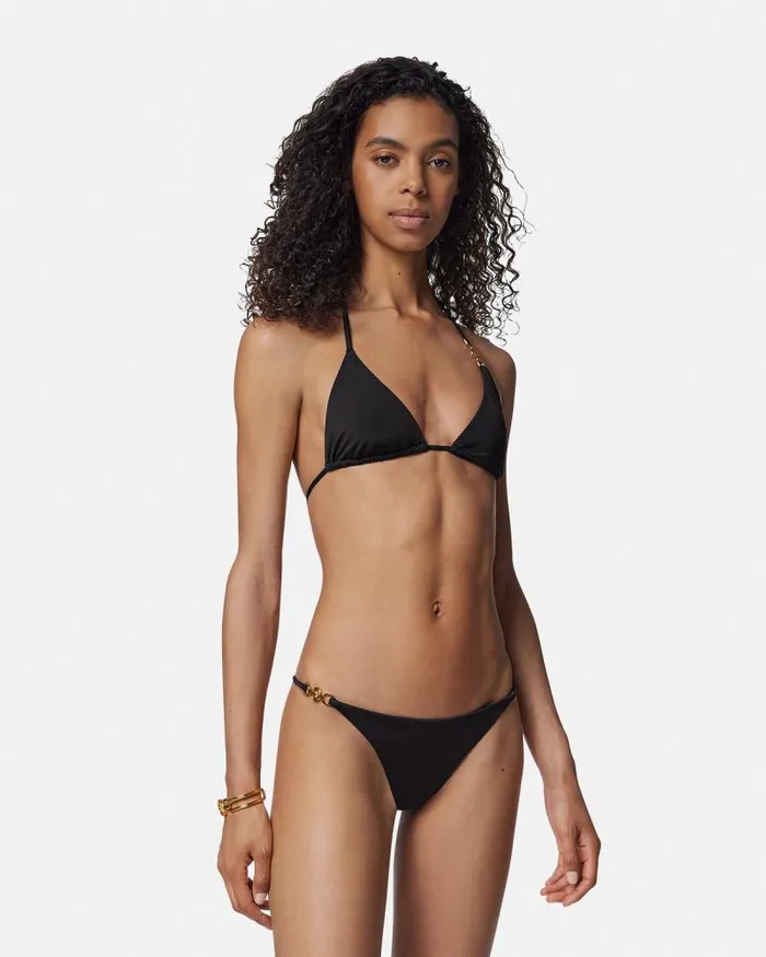 Medusa 03995 Bikini Bottoms Black Women Versace Swimwear