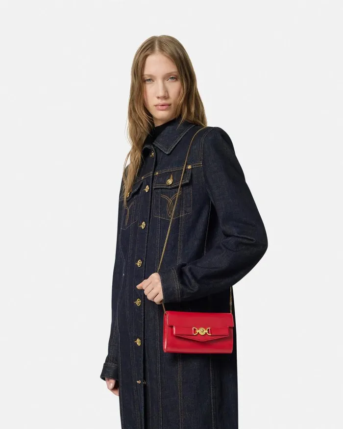 Medusa 03995 Clutch Red Women Versace Shoulder and Crossbody