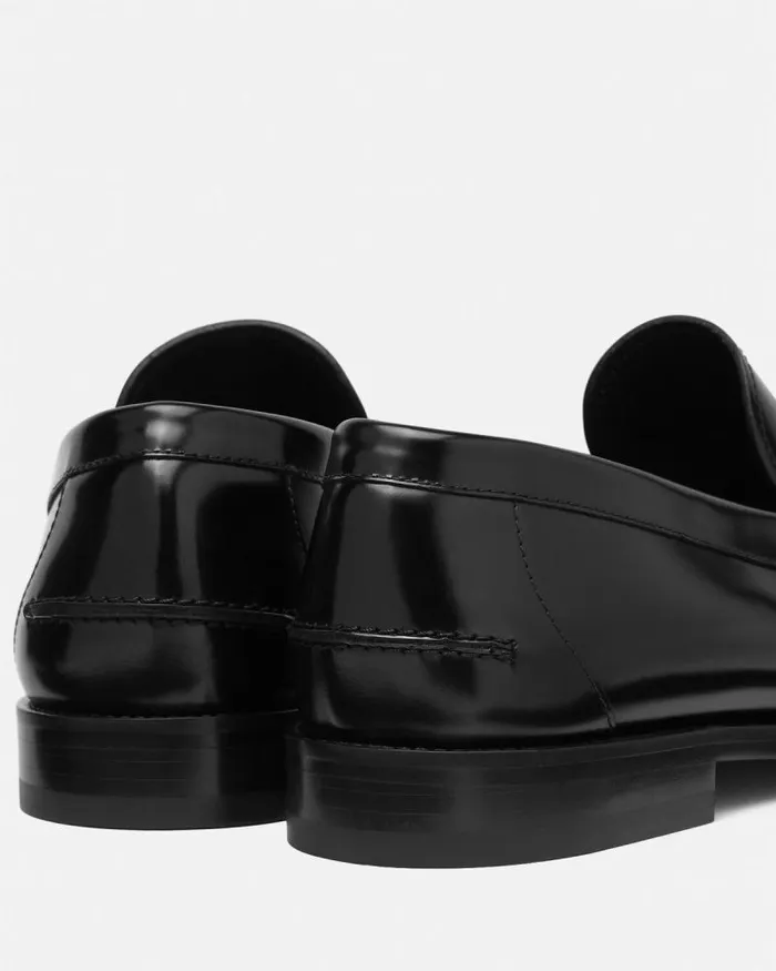 Medusa 03995 Loafers Blacksilver Men Versace Loafers and Slippers