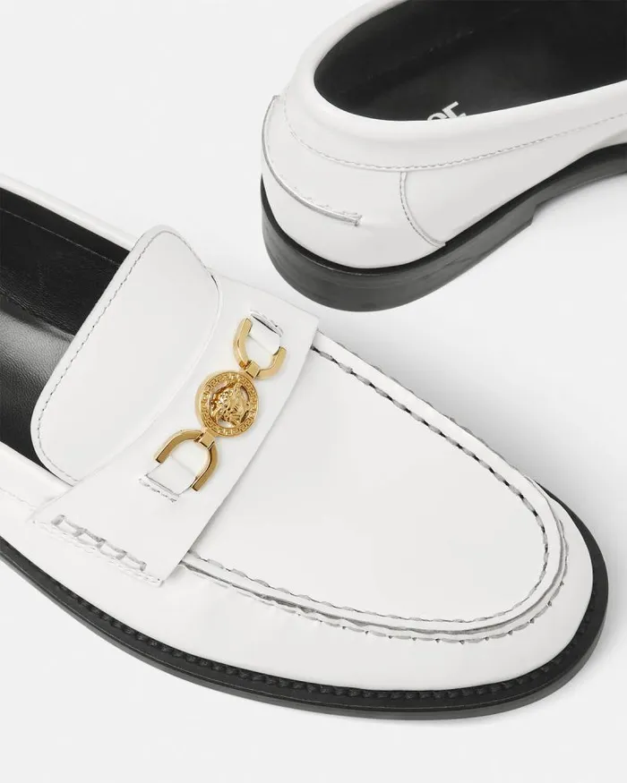 Medusa 03995 Loafers White Women Versace Loafers and Flats