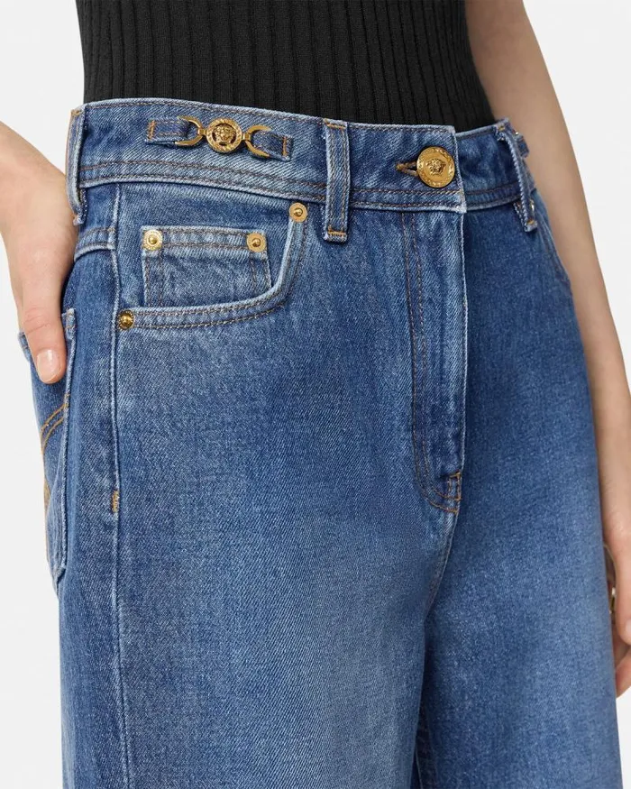 Medusa 03995 RegularFit Jeans Blue Women Versace Pants and Shorts