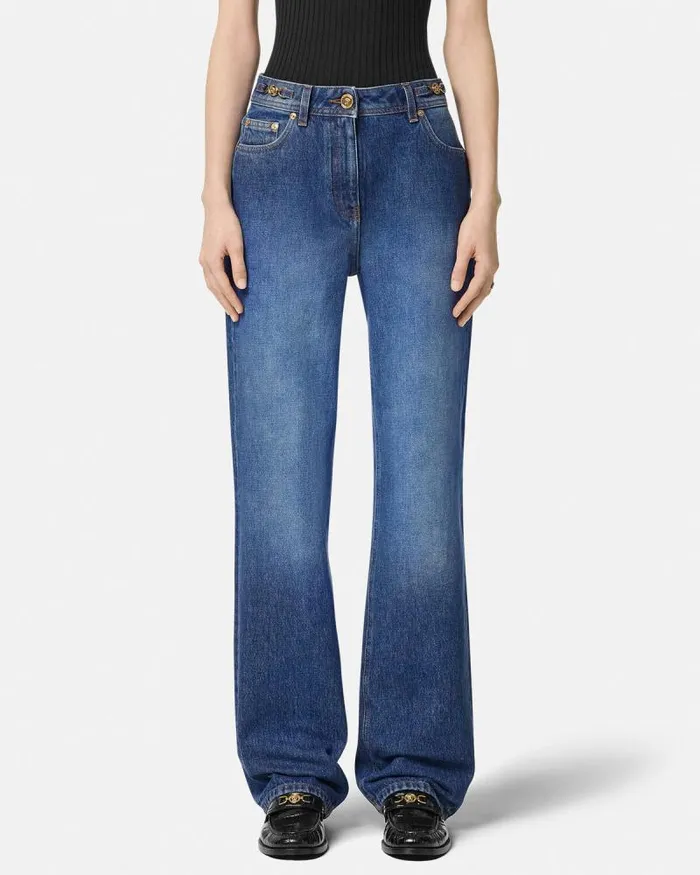 Medusa 03995 RegularFit Jeans Blue Women Versace Pants and Shorts