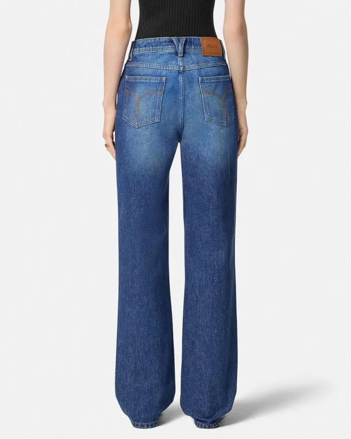 Medusa 03995 RegularFit Jeans Blue Women Versace Pants and Shorts