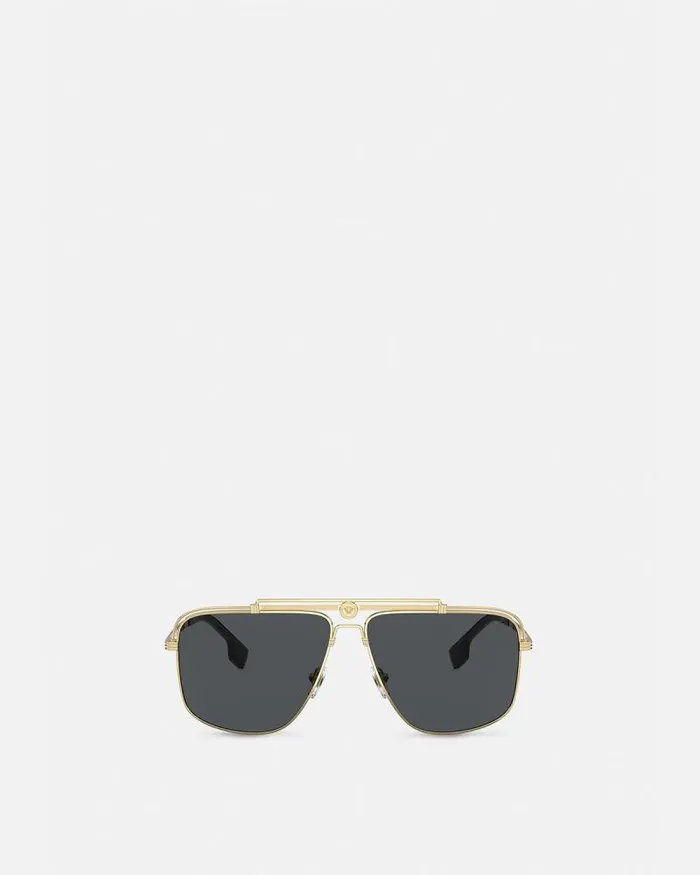 Medusa Focus Sunglasses Gold Men Versace Sunglasses