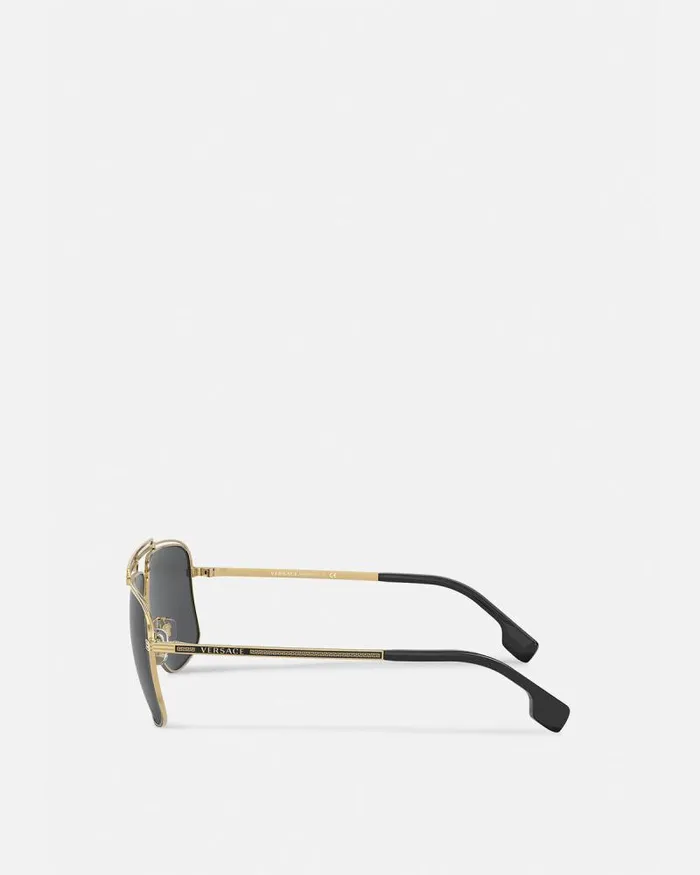 Medusa Focus Sunglasses Gold Men Versace Sunglasses