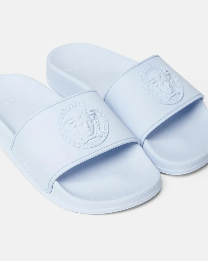 Medusa Kids Sliders Light Blue Children Versace Shoes