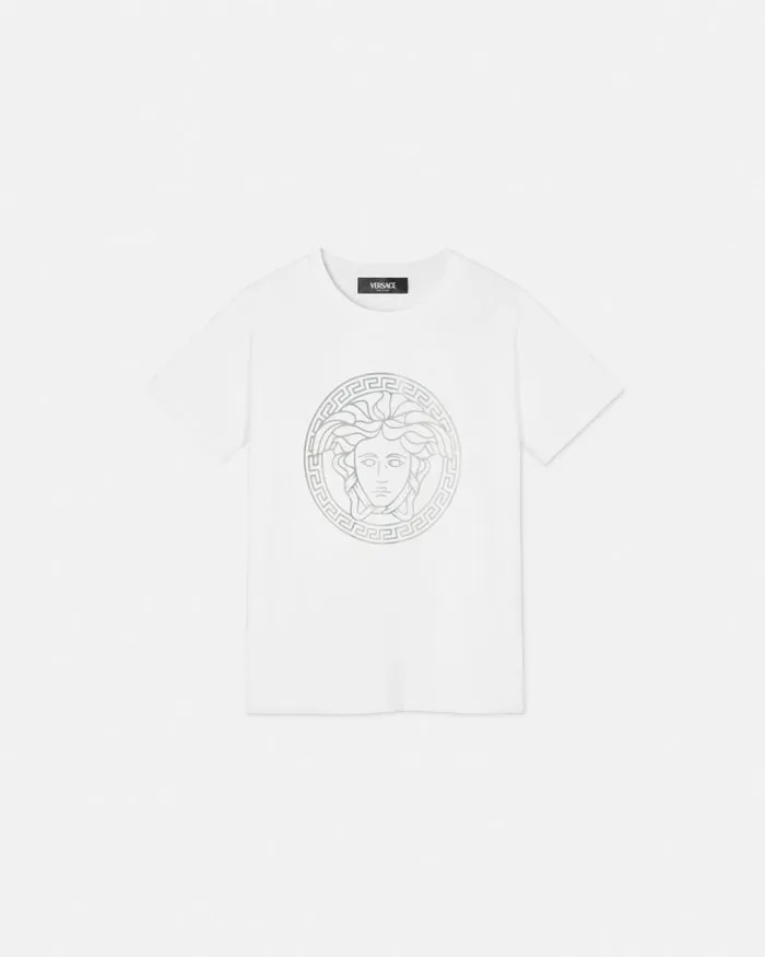 Medusa Kids TShirt Whitesilver Children Versace Clothing