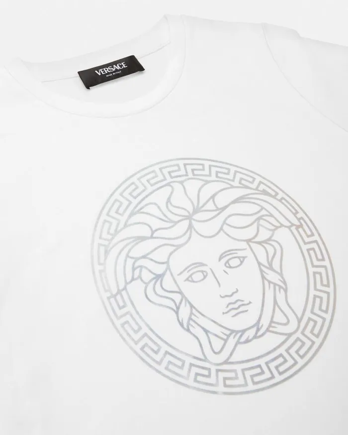 Medusa Kids TShirt Whitesilver Children Versace Clothing
