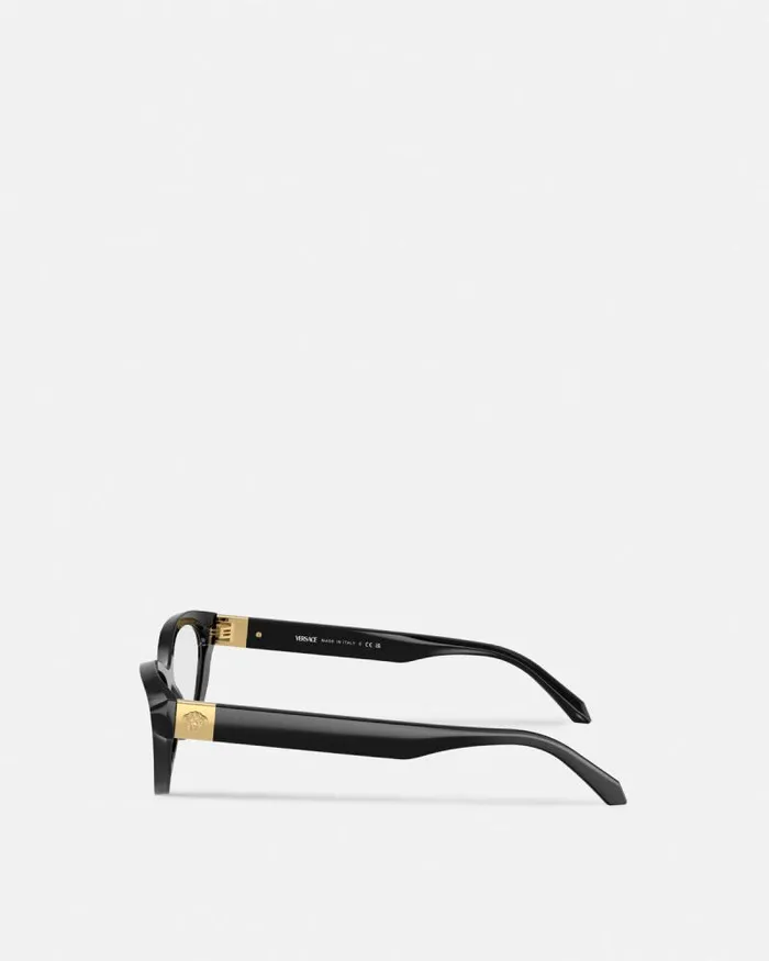 Medusa Plaque CatEye Glasses Blackgold Women Versace Eyeglass Frames