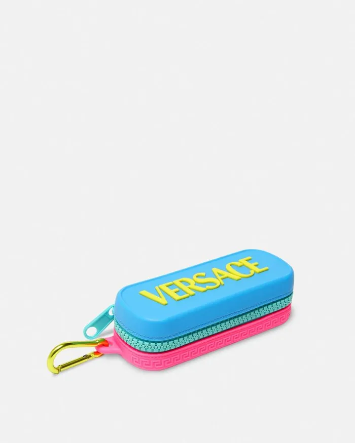 Medusa Plaque Kids Rectangular Glasses Light Pink Children Versace Accessories