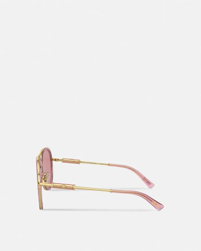Medusa Roller Pilot Sunglasses Pink WomenMen Versace Sunglasses