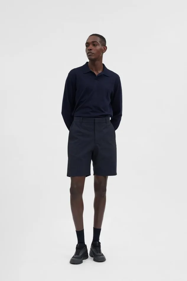 Men Aaren Travel Light Short Dark Navy Norse Projects Shorts
