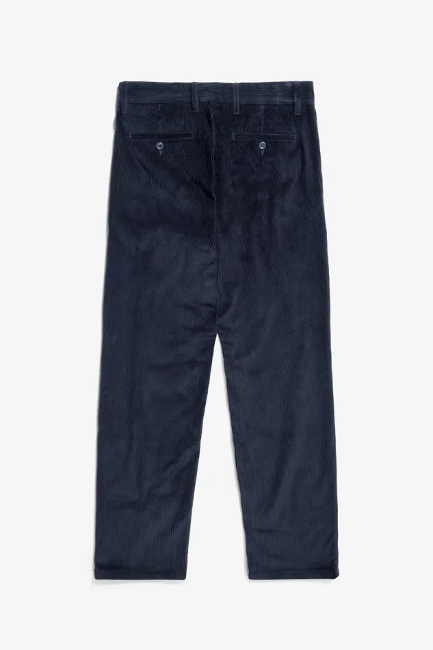 Men Aros Regular Wide Wale Corduroy Chino Dark Navy Norse Projects Trousers