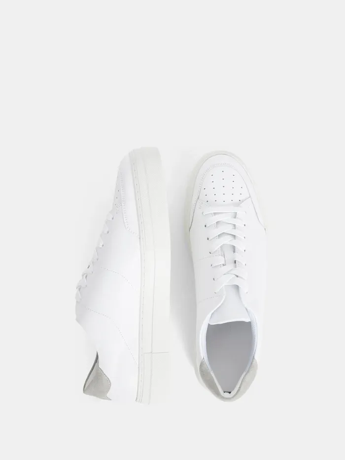 Men Art Signature Leather Sneaker White JLindeberg Shoes