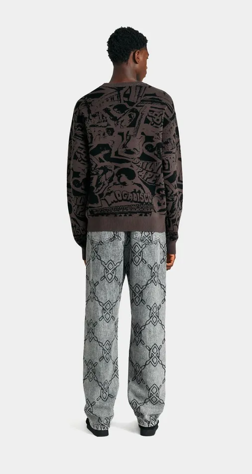 Men Ash Grey Hogba Sweater Daily Paper Hoodies and Sweaters Men Ash Grey Hogba Sweater Daily Paper Hoodies and Sweaters