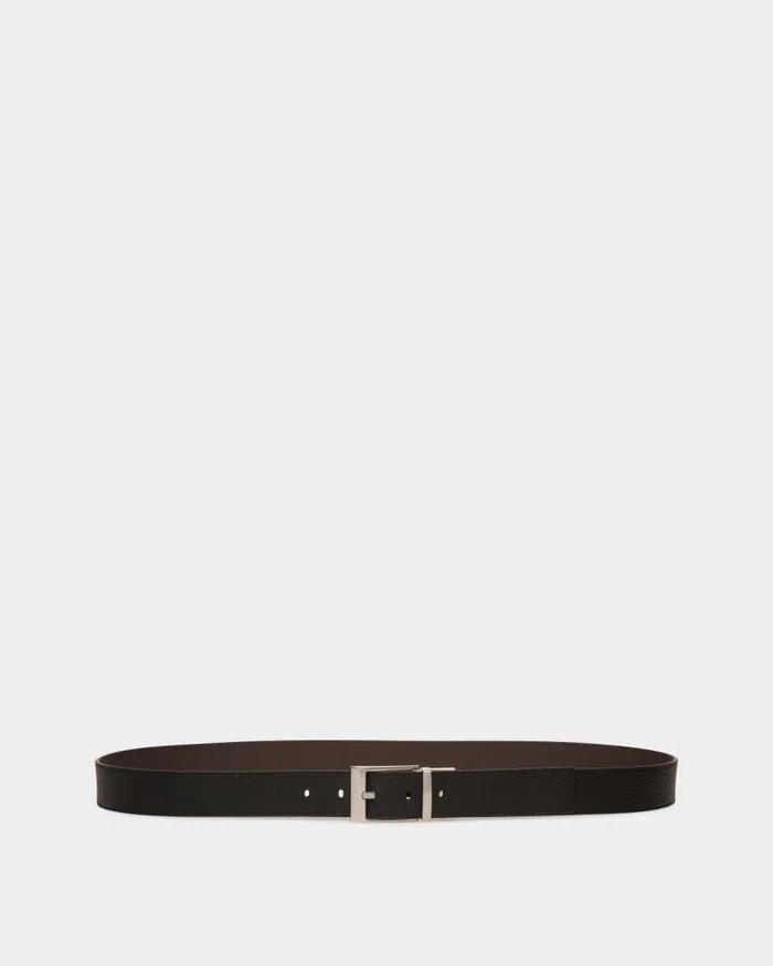 Men Bally Belts Dress Belt In Brown And Black Leather Brown