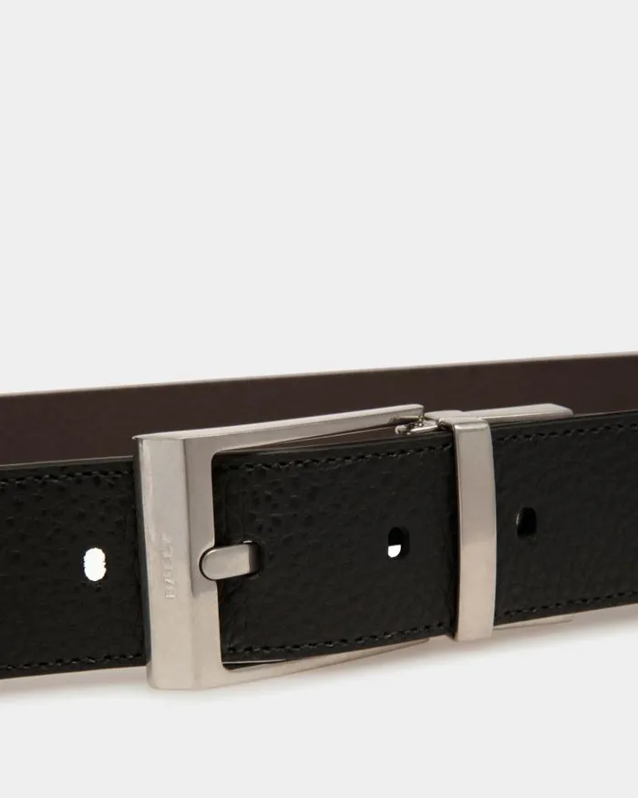 Men Bally Belts Dress Belt In Brown And Black Leather Brown