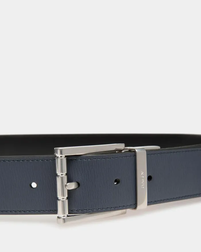 Men Bally Belts Dress Belt In Midnight Leather Blue