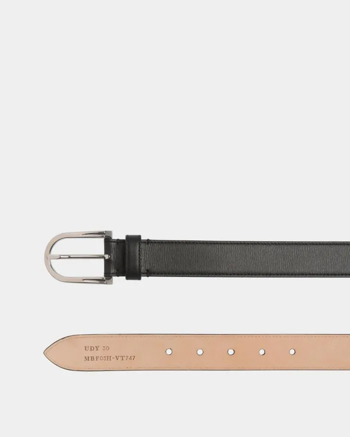 Men Bally Belts Udy 30mm Belt In Black Leather Black