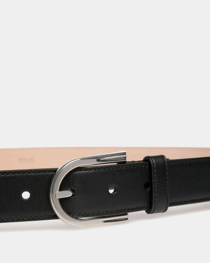 Men Bally Belts Udy 30mm Belt In Black Leather Black