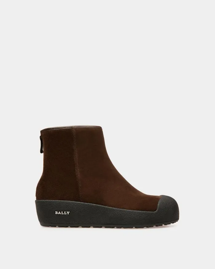 Men Bally Boots and Ankle Boots Guard Leather Snow Boots In Brown Brown