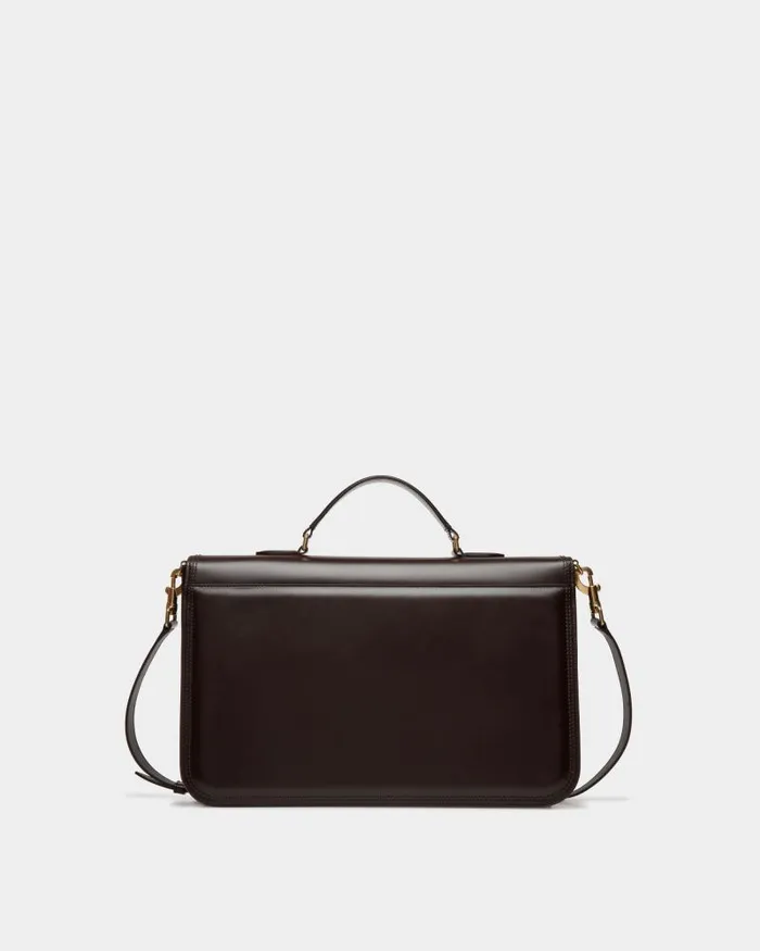 Men Bally Business Bags Beckett Briefcase In Ebano Leather Brown